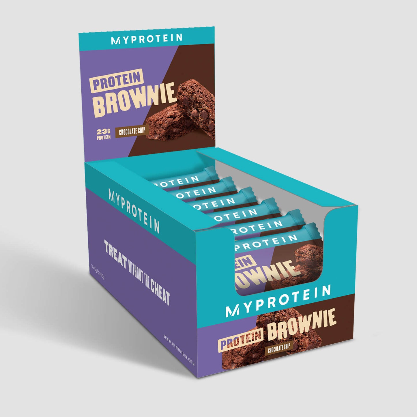 MyProtein Protein Brownie 23g Protein, Chocolate Chip, 12/box