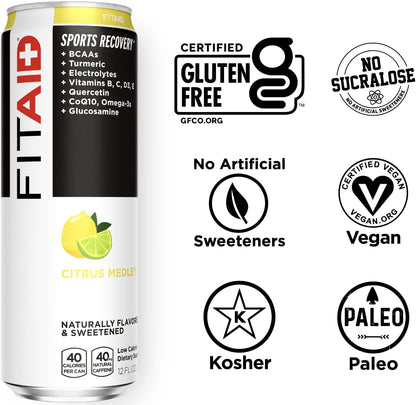 FITAID (Low Calorie) Sports Recovery 354ml x 12 per Carton Citrus Medley