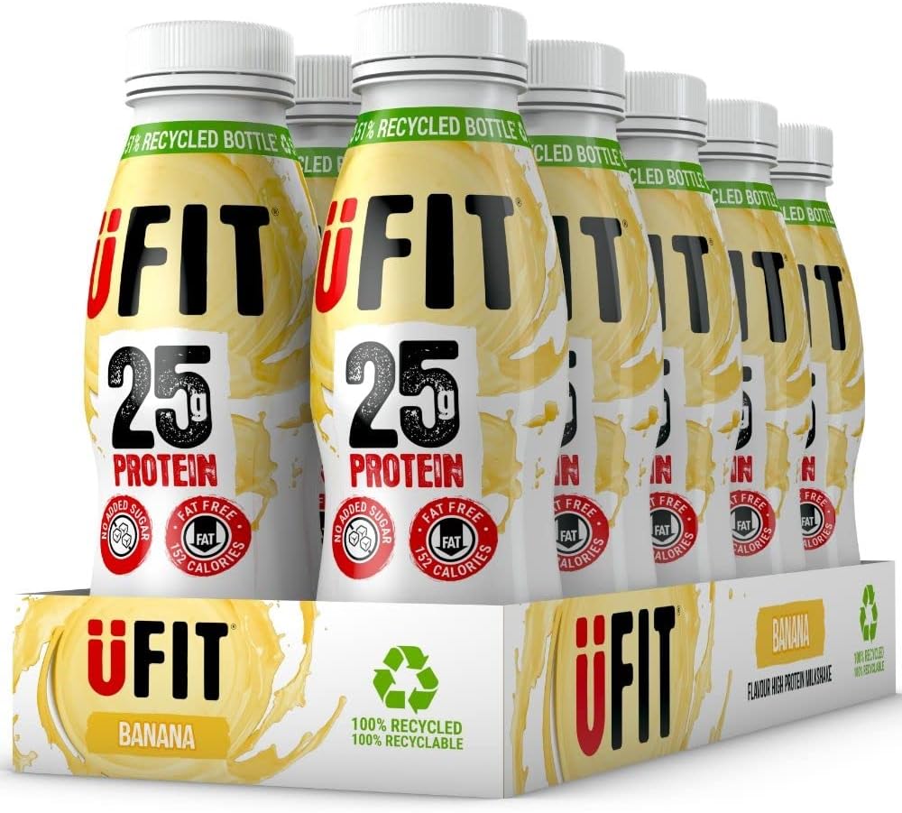 UFIT 25g High Protein Shake Drink, 10 x 330ML Carton - Promotes a Lean Body (NutriGrade B)