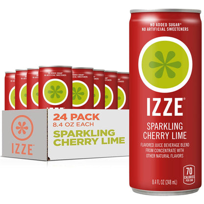 IZZE Sparkling Juice, Variety Pack, 8.4 Fl Oz Can (Pack of 24)