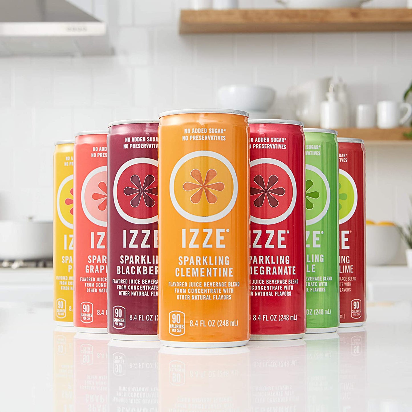 IZZE Sparkling Juice, Variety Pack, 8.4 Fl Oz Can (Pack of 24)