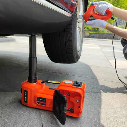 E-HEELP Electric Car Jack Kit 5Ton 12V Hydraulic Car Jack Lift (Lifting Range: 6.1~17.7 inch) with Electric Impact Wrench for SUV MPV Sedan Truck Change Tires Garage Repair