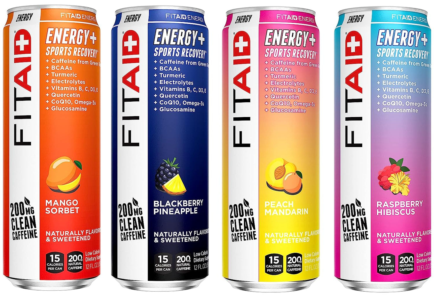 FITAID ENERGY + SPORTS RECOVERY 200mg CLEAN CAFFEINE (354ml x 12 Cans Carton)