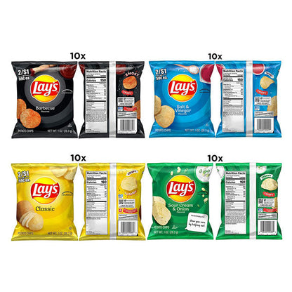 Lay's Potato Chips, 1 Ounce (Pack of 40)