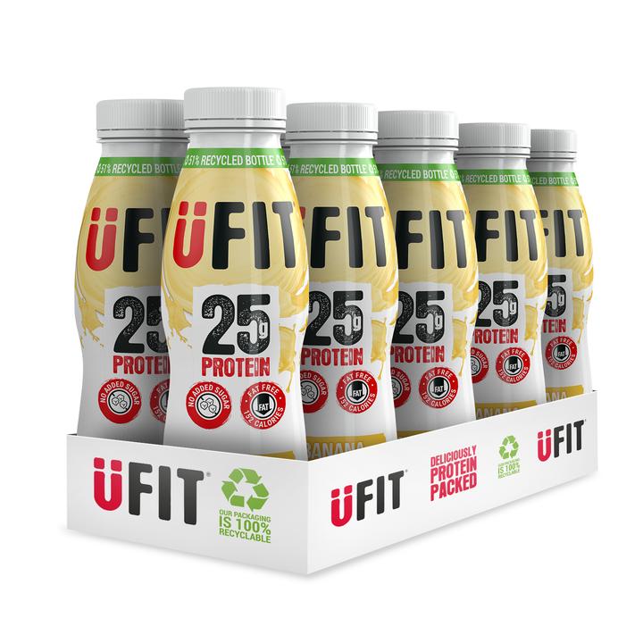 UFIT 25g High Protein Shake Drink, 10 x 330ML Carton - Promotes a Lean Body (NutriGrade B)